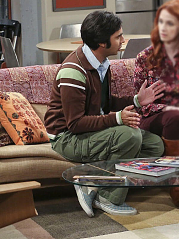 Raj Koothrappali Big Bang Theory Season 04 Brown Atletic Jacket