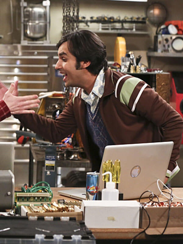Raj Koothrappali Big Bang Theory Season 04 Brown Atletic Jacket