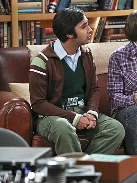 Raj Koothrappali Big Bang Theory Season 04 Brown Atletic Jacket