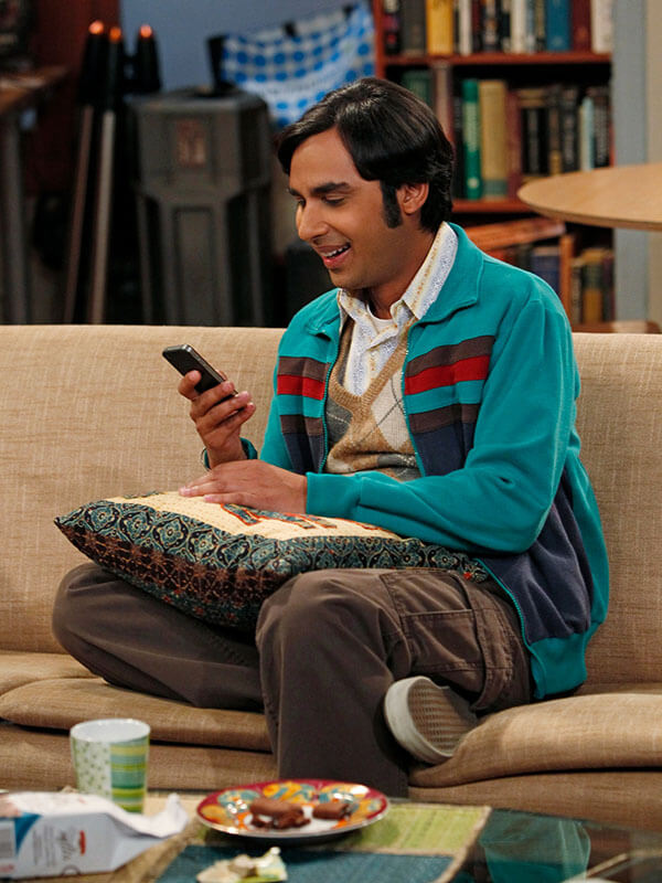 Raj Koothrappali Big Bang Theory Season 05 Green Windbreaker Jacket