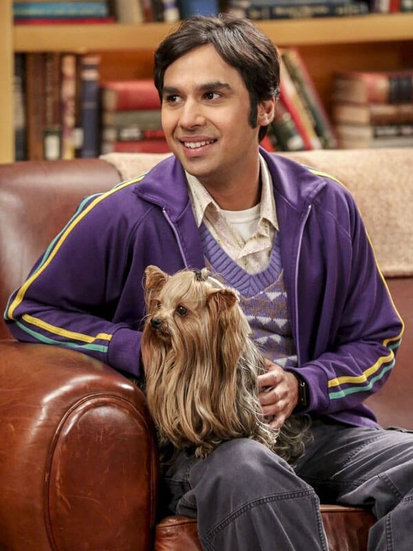 Raj Koothrappali Big Bang Theory Season 05 Purple Track Jacket
