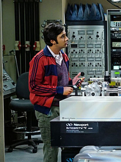 Raj Koothrappali Big Bang Theory Season 09 Red Zip Up Jacket