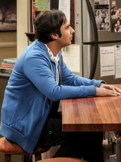 Raj Koothrappali Big Bang Theory Season 11 Blue Track Jacket