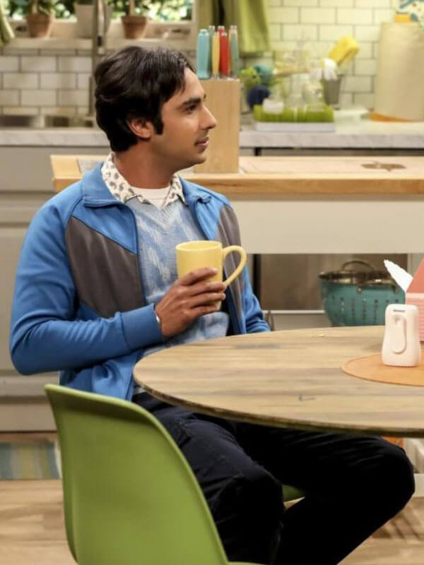 Raj Koothrappali Big Bang Theory Season 11 Blue Track Jacket