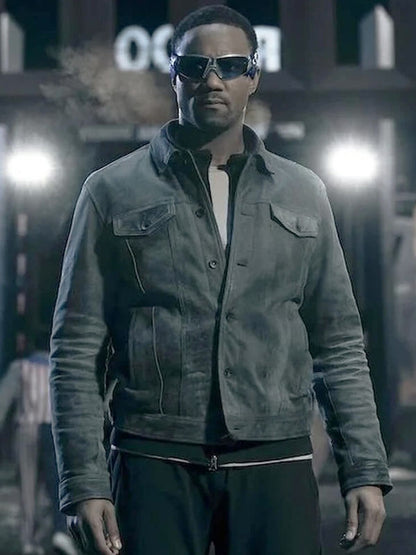 Reggie Franklin The Boys Season 05 Grey Suede Jacket