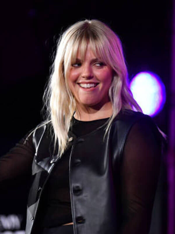 Renee Rapp Grammys Spotlight Black Leather Vest