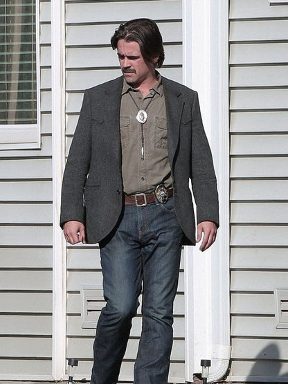 Rey Velcoro True Detective Season 02 Grey Wool Jacket