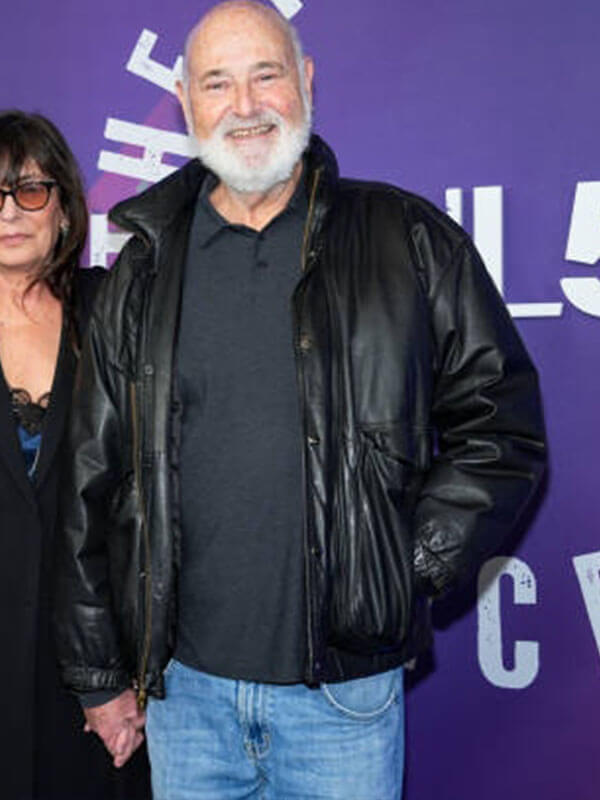Rob Reiner SNL 50 Black Leather Jacket