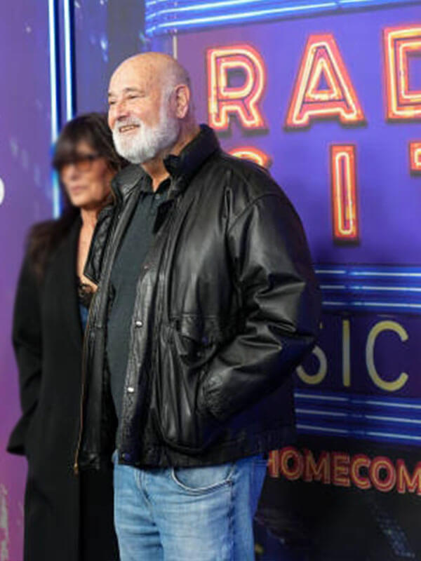 Rob Reiner SNL 50 Black Leather Jacket