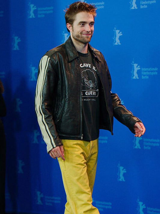Robert Pattinson Black Leather Jacket