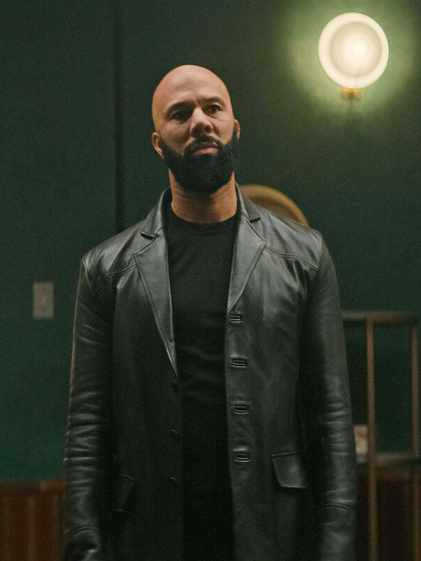 Robert Sims Silo Season 01 Black Leather Coat 