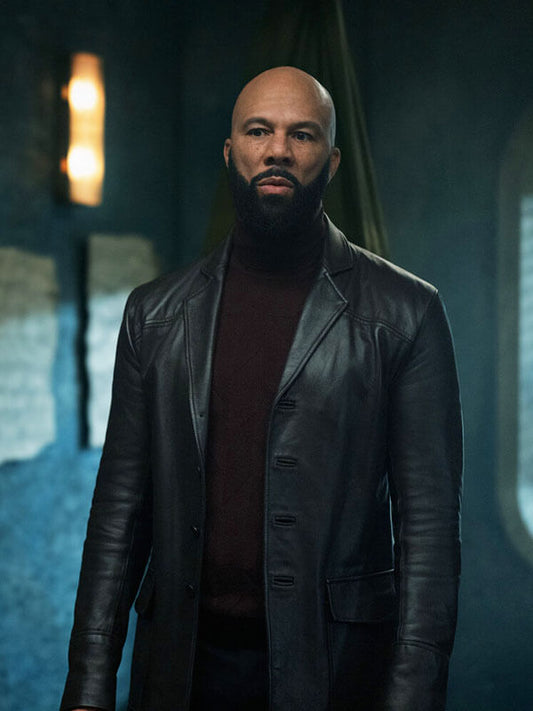 Robert Sims Silo Season 01 Black Leather Coat 
