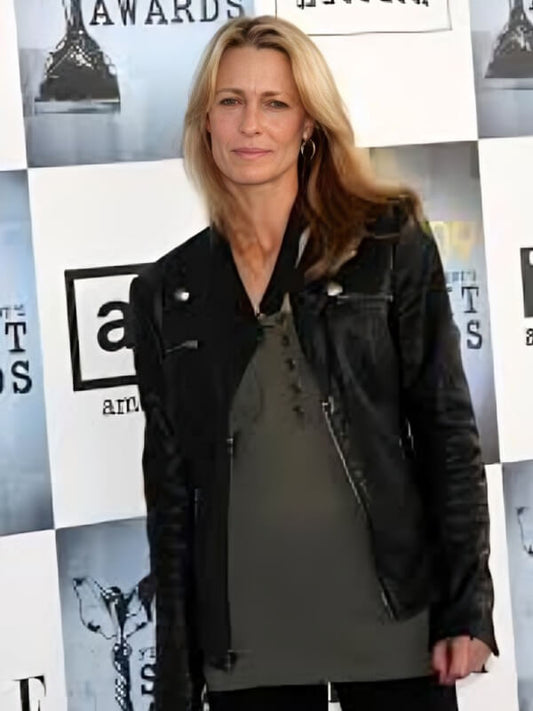 Robin Wright Black Leather Jacket