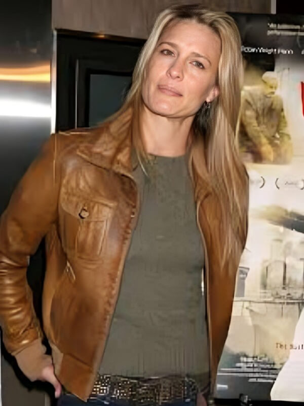Robin Wright Brown Leather Jacket 