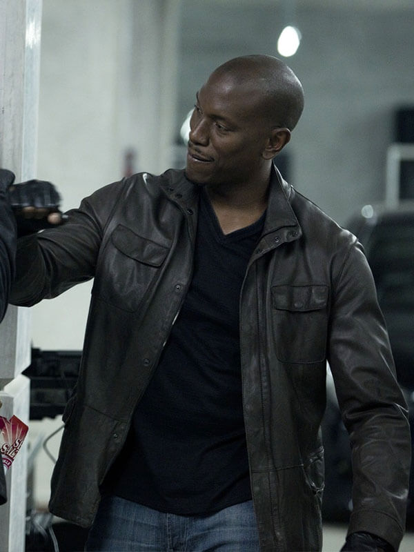 Roman Pearce Fast & Furious 6 Grey Leather Jacket