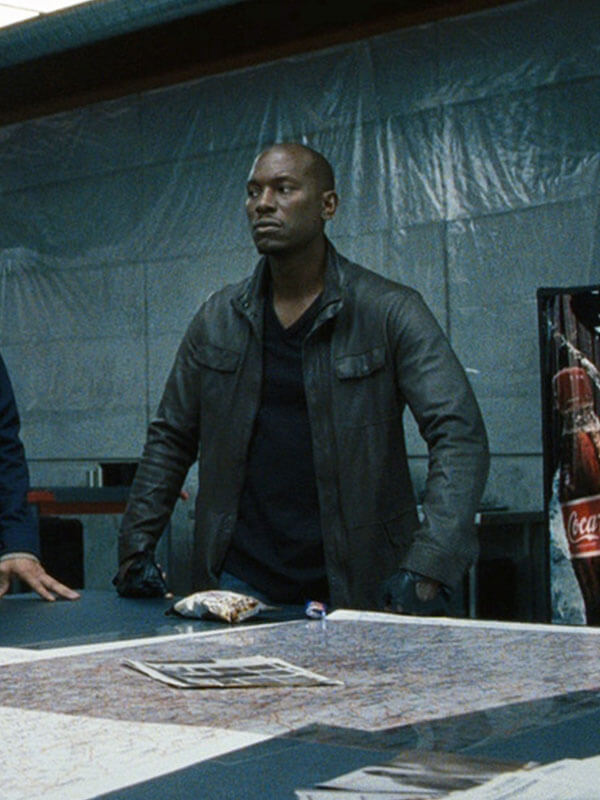 Roman Pearce Fast & Furious 6 Grey Leather Jacket