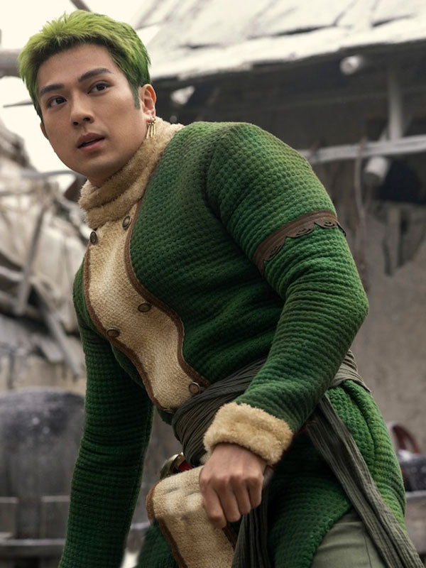 Roronoa Zoro One Piece Season 02 Green Wool Coat