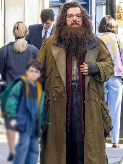Rubeus Hagrid Harry Potter Season 01 Green Moleskin Coat