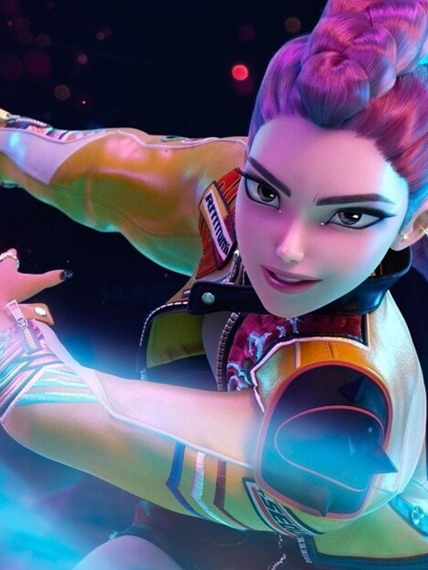 Rumi K-POP Demon Hunters Yellow Leather Jacket