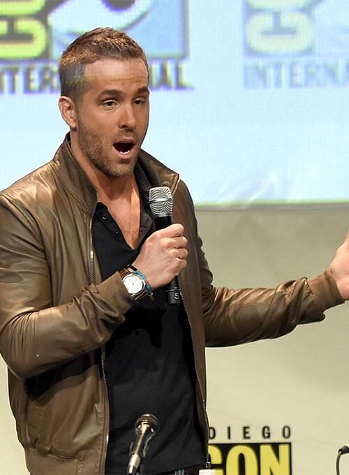 Ryan Reynolds Brown Leather Jacket 