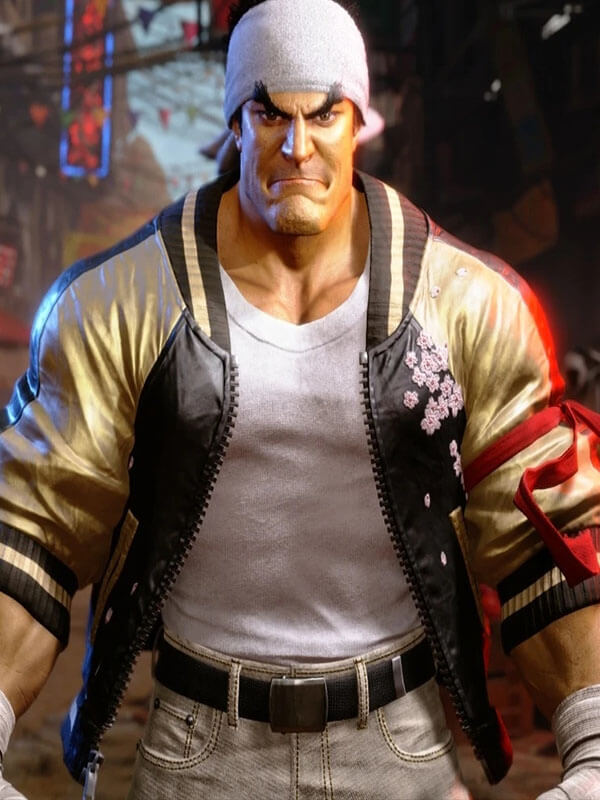 Ryu Bomber Street Fighter 6 Leather Jacket.