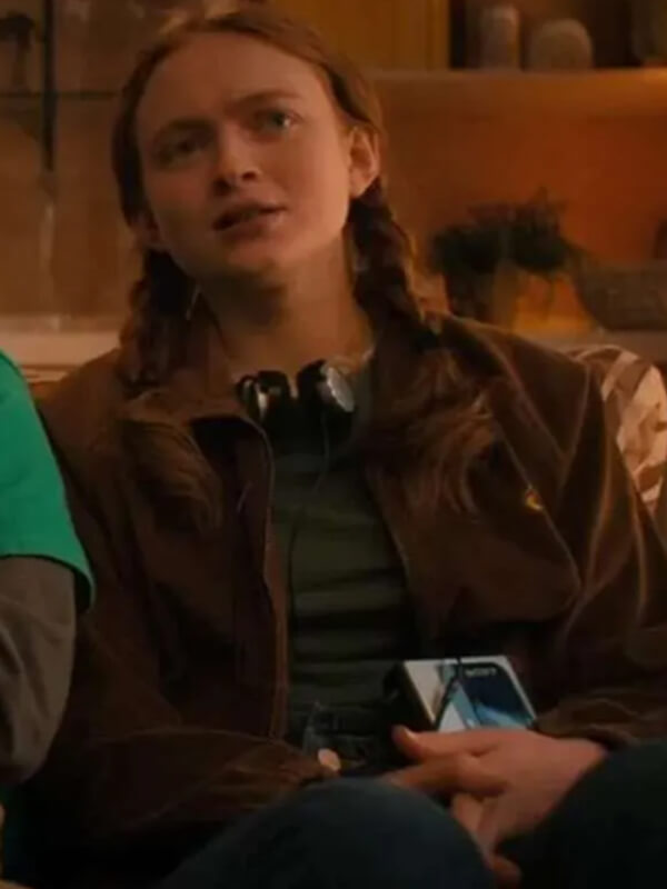 Sadie Sink Stranger Things S04 Brown Corduroy Jacket 