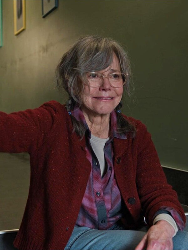 Sally Field Remarkably Bright Creatures 2026 Red Cardigan Jacket
