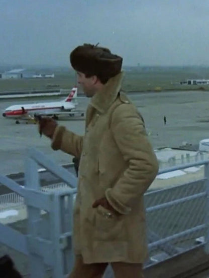 Sam Neil Enigma 1982 Brown Leather Coat