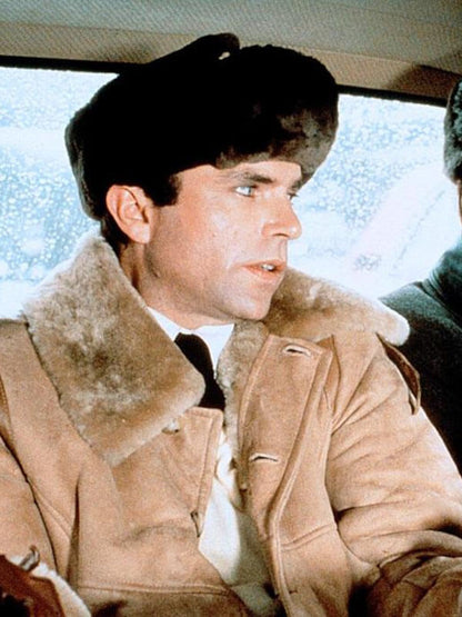 Sam Neil Enigma 1982 Brown Leather Coat