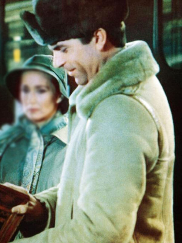 Sam Neil Enigma 1982 Brown Leather Coat