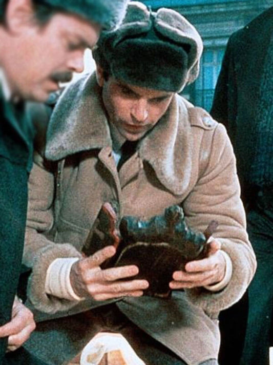 Sam Neil Enigma 1982 Brown Leather Coat