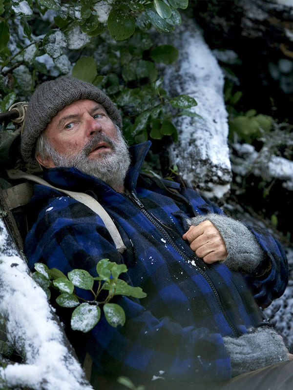 Sam Neil hunt For Wilderpeople 2016 Blue Plaid Coat