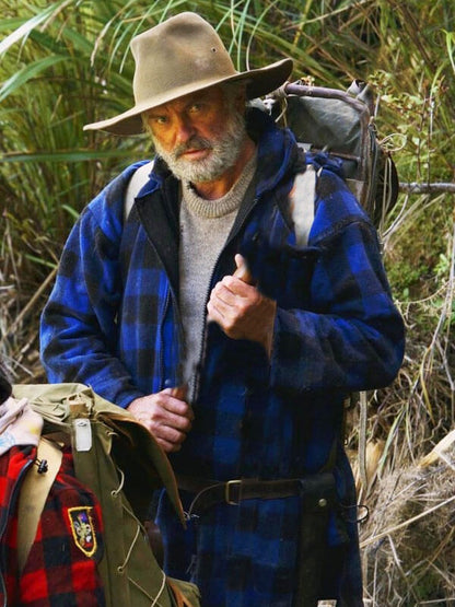 Sam Neil hunt For Wilderpeople 2016 Blue Plaid Coat