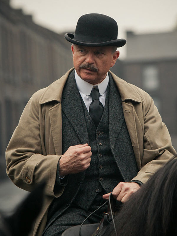 Sam Neil Peaky Blinders Season 02 Brown Trench Coat