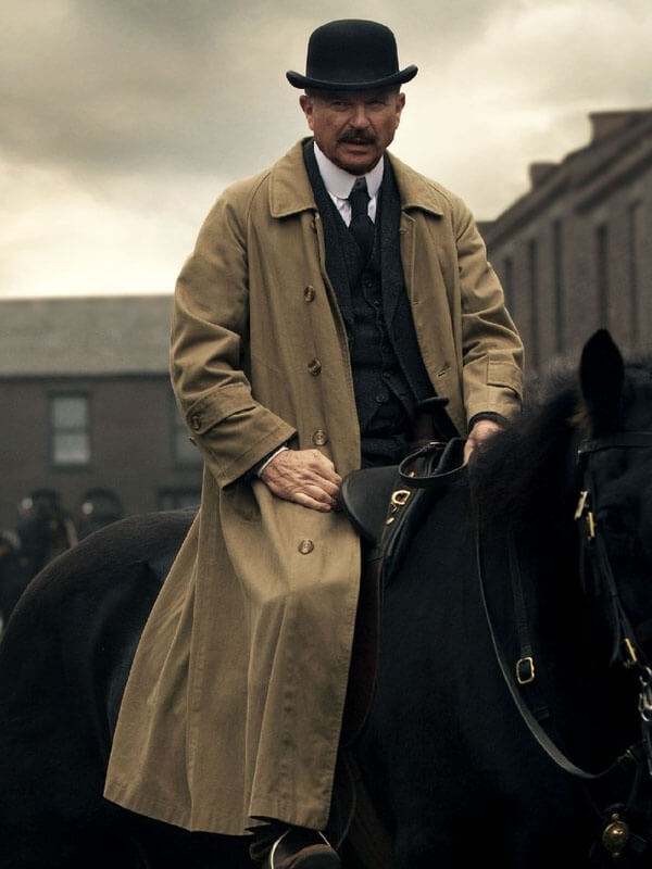 Sam Neil Peaky Blinders Season 02 Brown Trench Coat