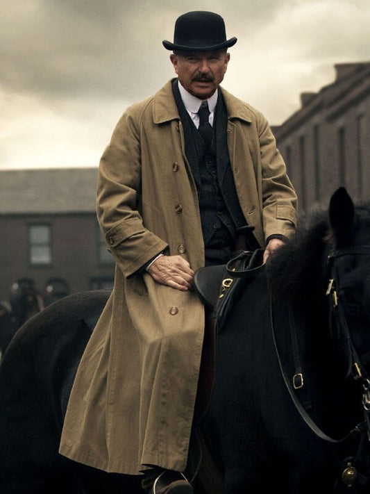 Sam Neil Peaky Blinders Season 02 Brown Trench Coat