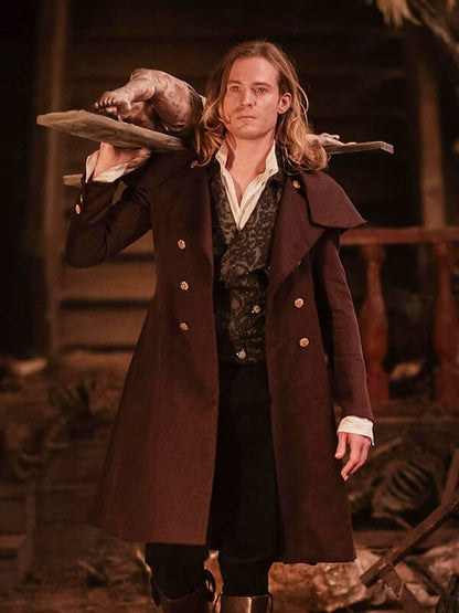 Sam Reid Interview With The Vampire Season 02 Red Wool Coat
