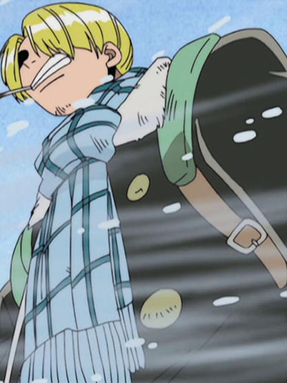 Sanji One Piece Green Wool Double Breasted Jacket