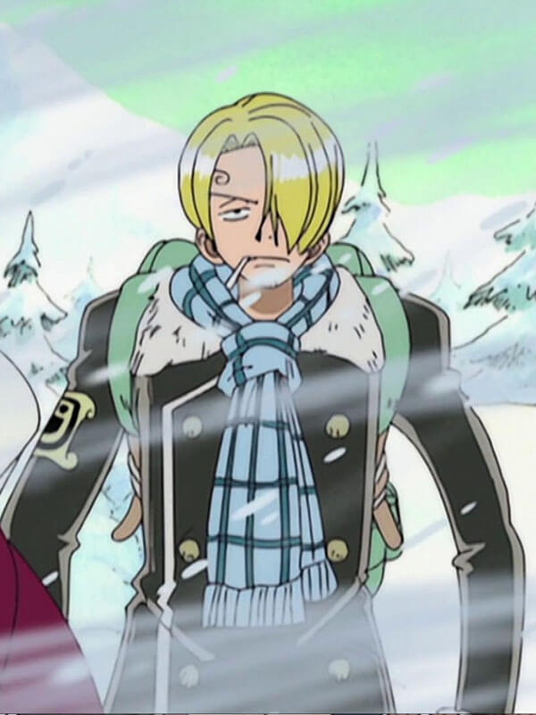 Sanji One Piece Green Wool Double Breasted Jacket