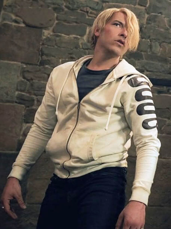 Sanji One Piece Season 02 White Fleece Hoodie