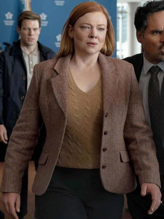 Sarah Snook All Her Fault Season 01 Brown Tweed Blazer
