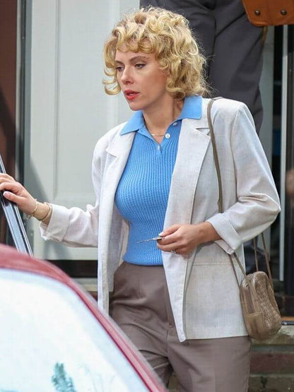 Scarlett Johansson Paper Tiger 2026 White Cotton Blazer