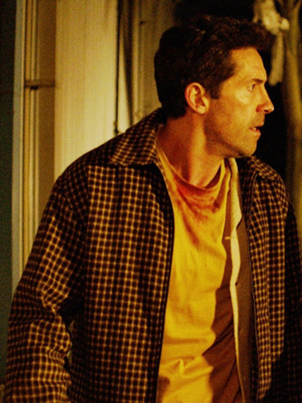 Scott Adkins Reckless 2026  Plaid Brown Jacket