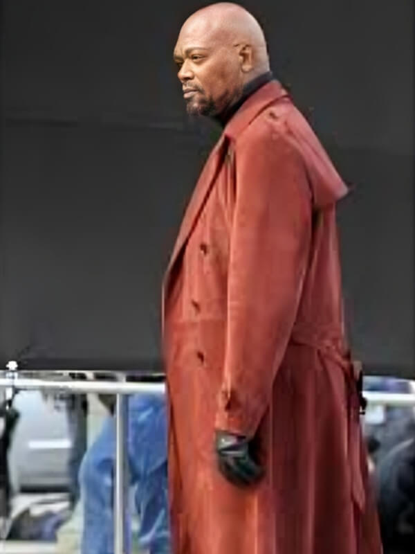 Shaft 2019 Samuel L. Jackson Red Leather Coat