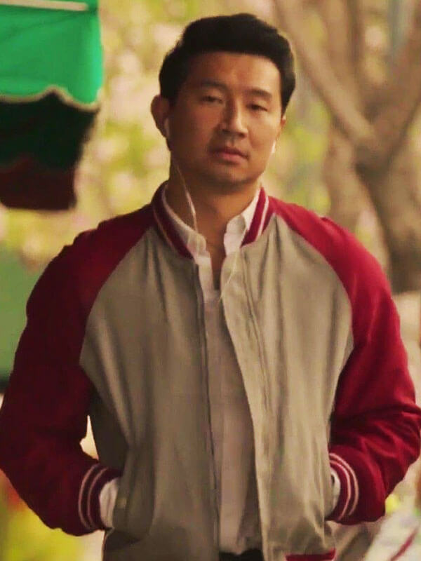Shaun Shang Chi And The Legends Of The Ten Rings Grey & Red Varsity Jacket 