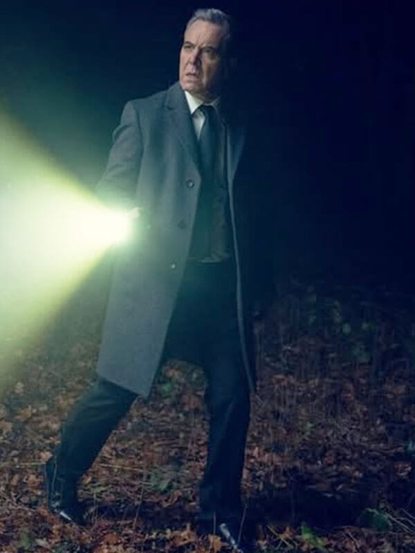 Simon Greene Run Away 2025 Grey Trench Coat