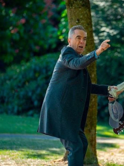 Simon Greene Run Away 2025 Grey Trench Coat