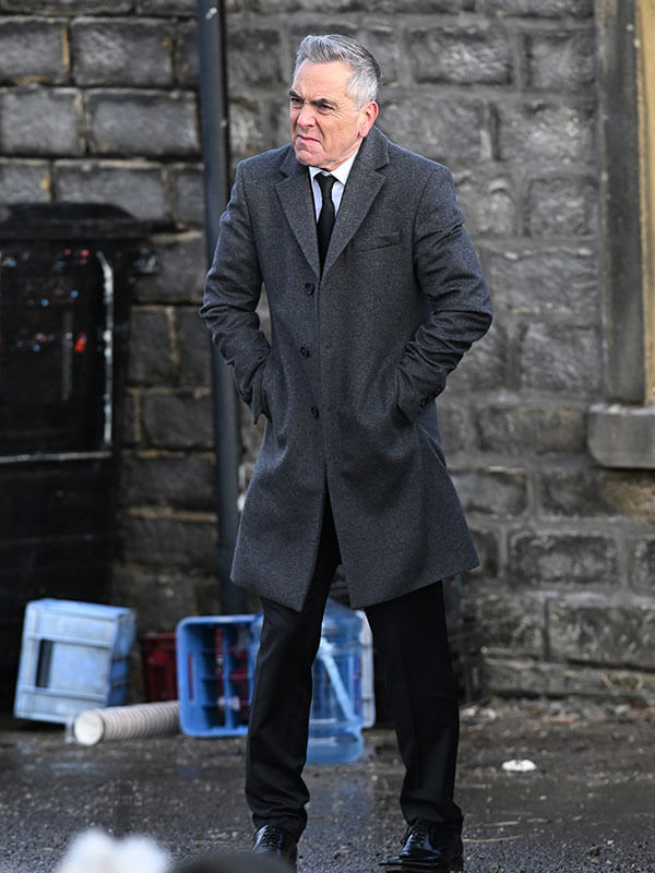 Simon Greene Run Away 2025 Grey Trench Coat