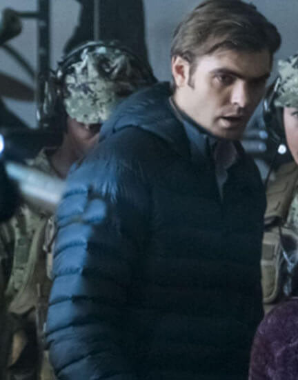Siren 2020 Alex Roe Blue Puffer Jacket
