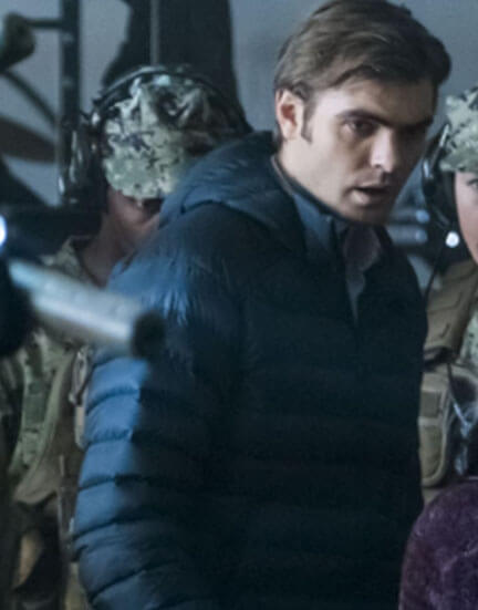 Siren 2020 Alex Roe Blue Puffer Jacket